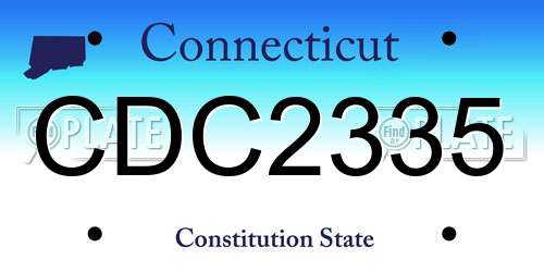 CDC2335 Connecticut License Plate