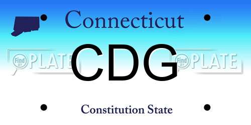 CDG Connecticut License Plate