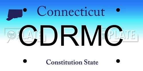CDRMC Connecticut License Plate