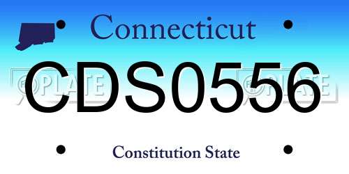 CDS0556 Connecticut License Plate