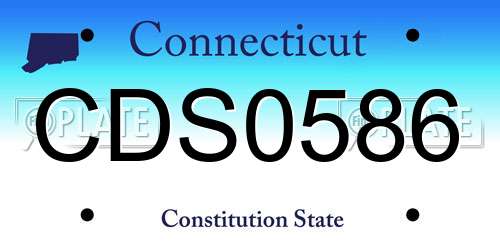 CDS0586 Connecticut License Plate