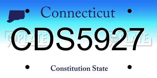 CDS5927 Connecticut License Plate