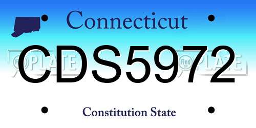 CDS5972 Connecticut License Plate