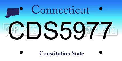 CDS5977 Connecticut License Plate