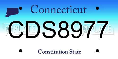 CDS8977 Connecticut License Plate