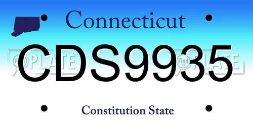 CDS9935 Connecticut License Plate