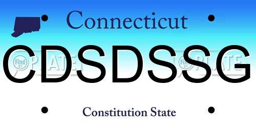 CDSDSSG Connecticut License Plate