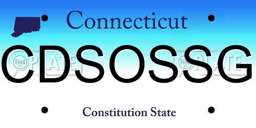 CDSOSSG Connecticut License Plate