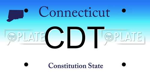 CDT Connecticut License Plate