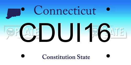 CDUI16 Connecticut License Plate
