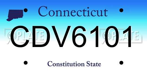 CDV6101 Connecticut License Plate