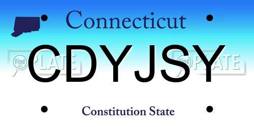 CDYJSY Connecticut License Plate