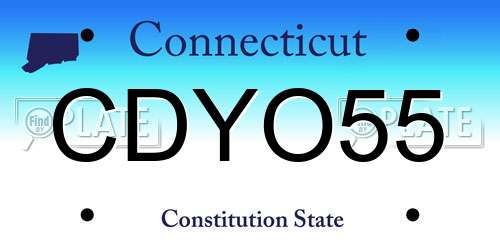 CDYO55 Connecticut License Plate