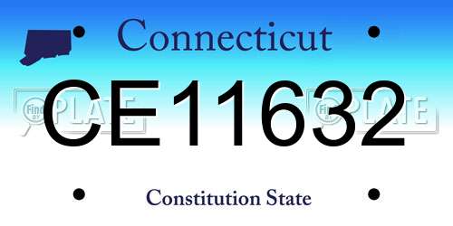 CE11632 Connecticut License Plate