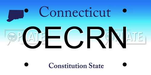 CECRN Connecticut License Plate