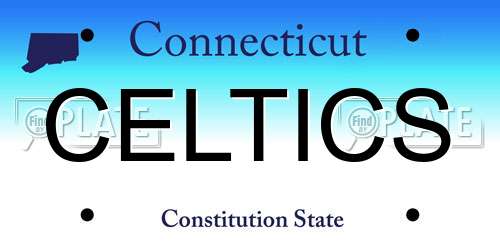 CELTICS Connecticut License Plate