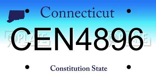 CEN4896 Connecticut License Plate