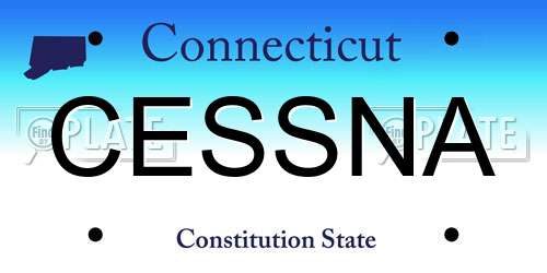 CESSNA Connecticut License Plate