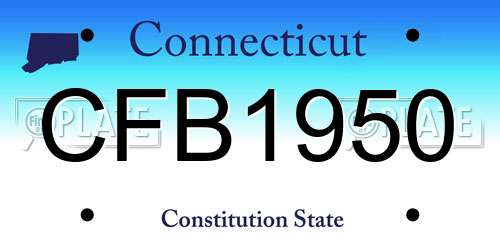 CFB1950 Connecticut License Plate