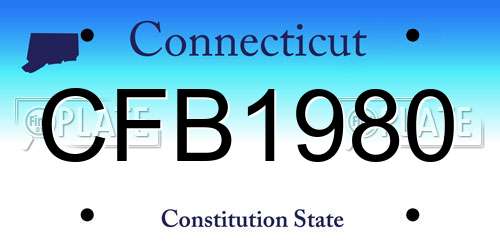 CFB1980 Connecticut License Plate