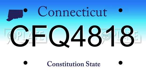 CFQ4818 Connecticut License Plate
