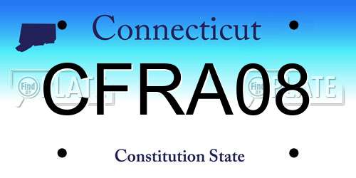 CFRA08 Connecticut License Plate