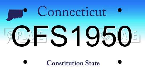 CFS1950 Connecticut License Plate