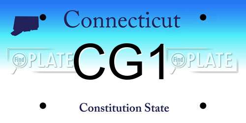 CG1 Connecticut License Plate
