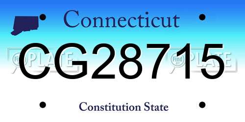 CG28715 Connecticut License Plate