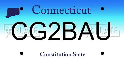CG2BAU Connecticut License Plate