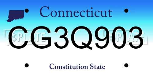 CG3Q903 Connecticut License Plate