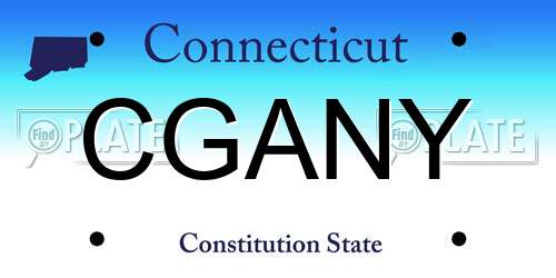 CGANY Connecticut License Plate