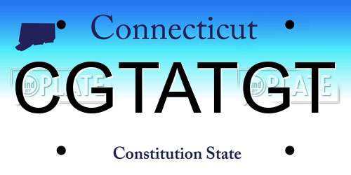 CGTATGT Connecticut License Plate