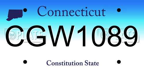 CGW1089 Connecticut License Plate