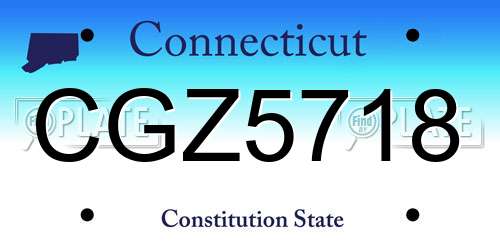 CGZ5718 Connecticut License Plate