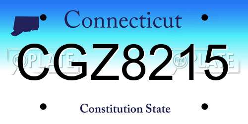 CGZ8215 Connecticut License Plate