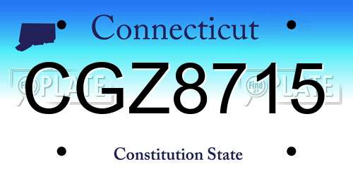 CGZ8715 Connecticut License Plate