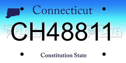 CH48811 Connecticut License Plate