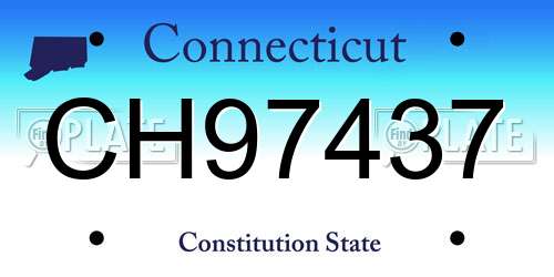 CH97437 Connecticut License Plate