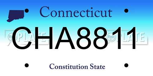 CHA8811 Connecticut License Plate