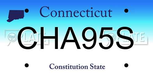 CHA95S Connecticut License Plate