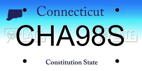 CHA98S Connecticut License Plate