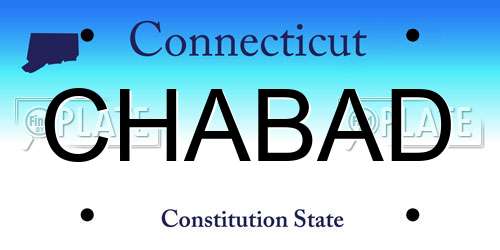 CHABAD Connecticut License Plate