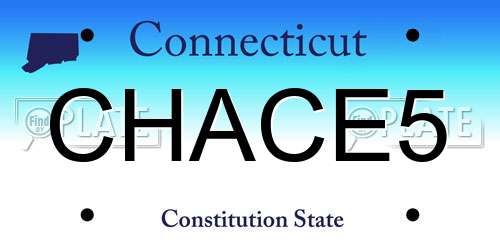 CHACE5 Connecticut License Plate