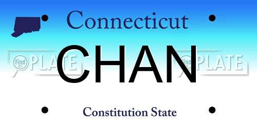 CHAN Connecticut License Plate