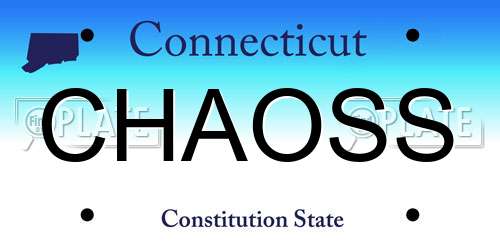 CHAOSS Connecticut License Plate