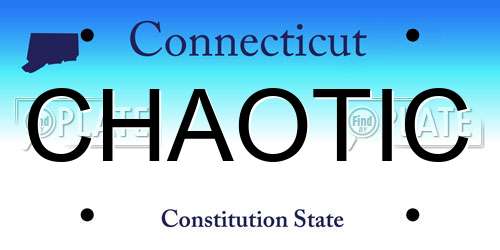 CHAOTIC Connecticut License Plate