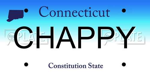 CHAPPY Connecticut License Plate