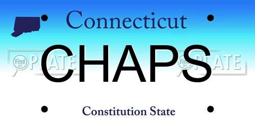 CHAPS Connecticut License Plate
