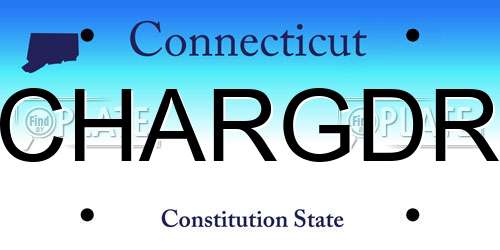 CHARGDR Connecticut License Plate
